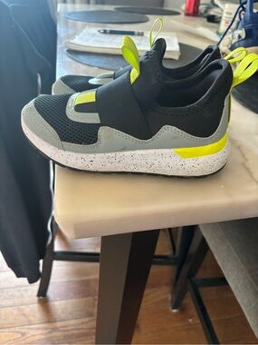 all in motion Kids Slip-On Sneakers - Black, Gray & Neon Yellow